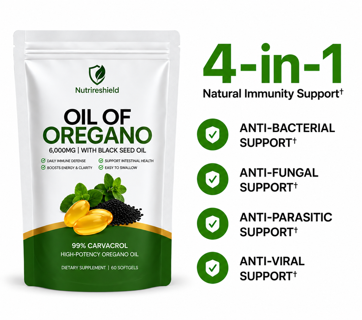 NutriOil — Oregano & Black Seed Oil | Digestive Comfort Softgels